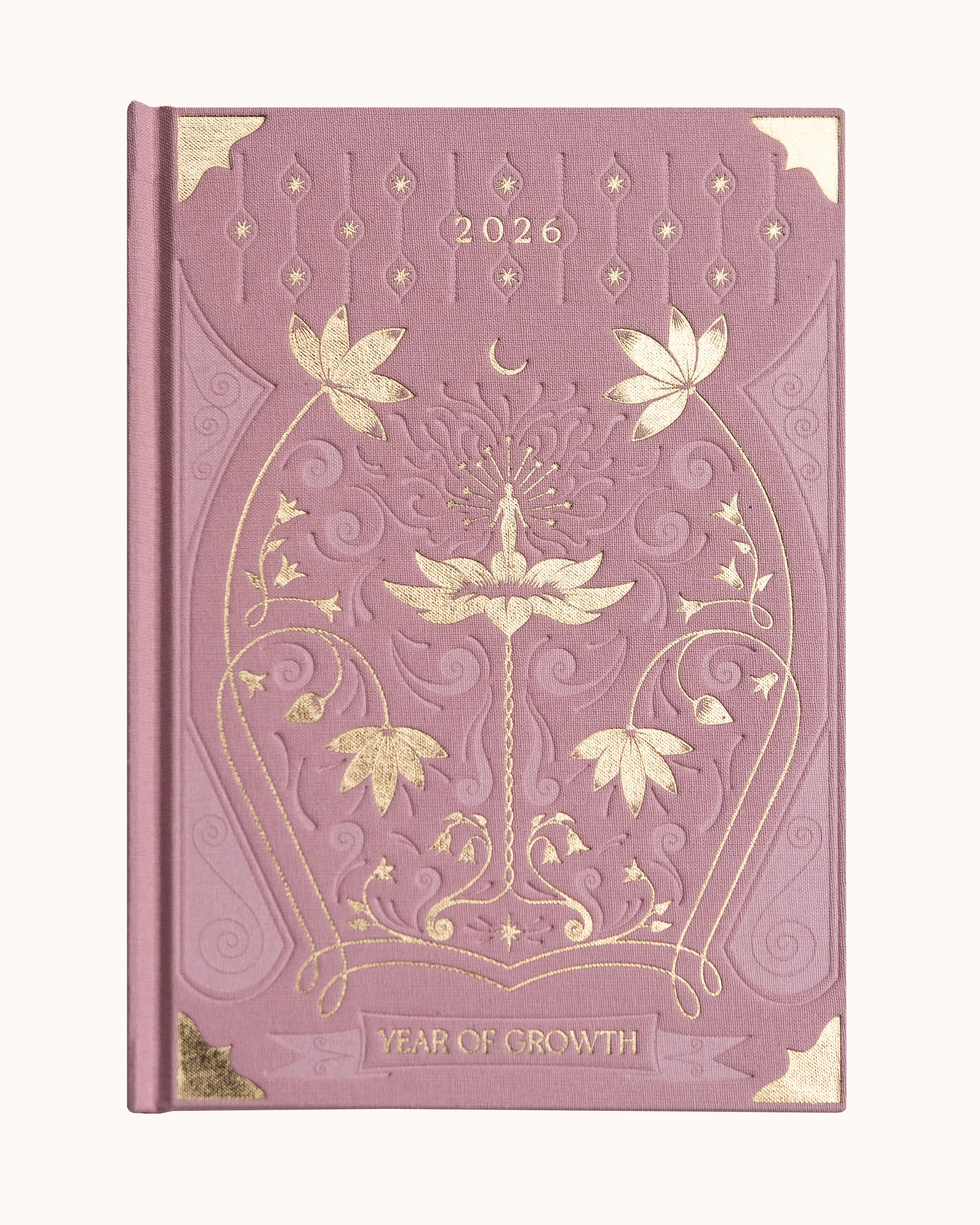 Dreamy Moons 2026 Year of Growth Planner Book VINTAGE ROSE