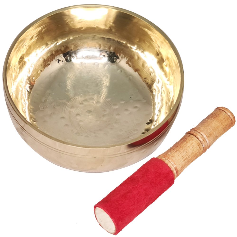 Singing Bowl Hammered Brass 12.5 cm