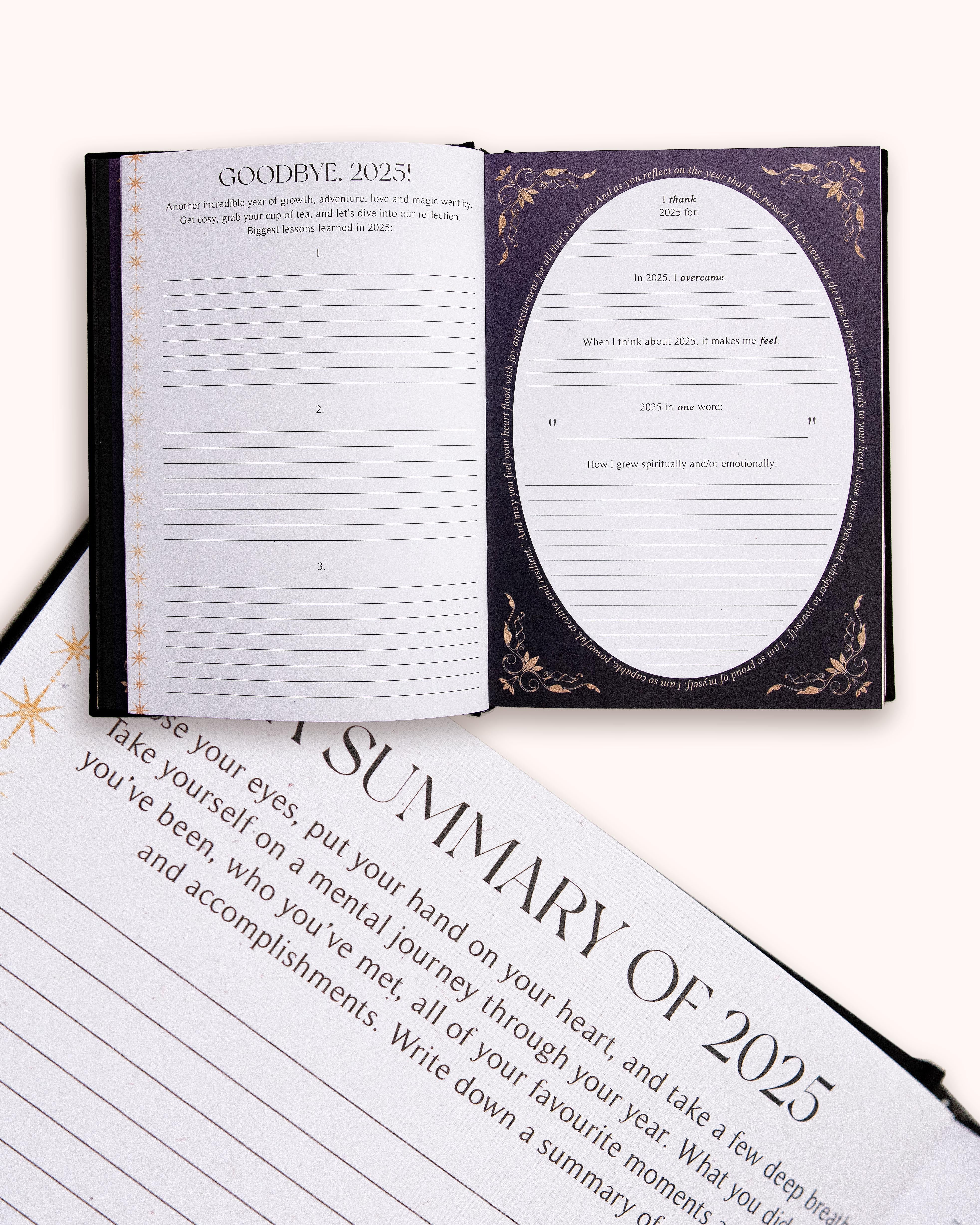 Dreamy Moons 2026 Year of Growth Planner Book VINTAGE ROSE