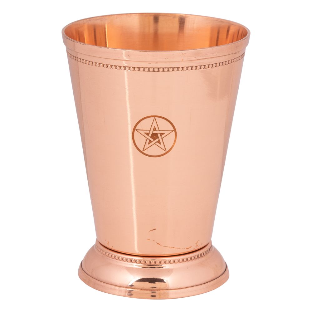 ​Copper Glass Pentacle Tumbler – Unique Spiritual Drinkware​