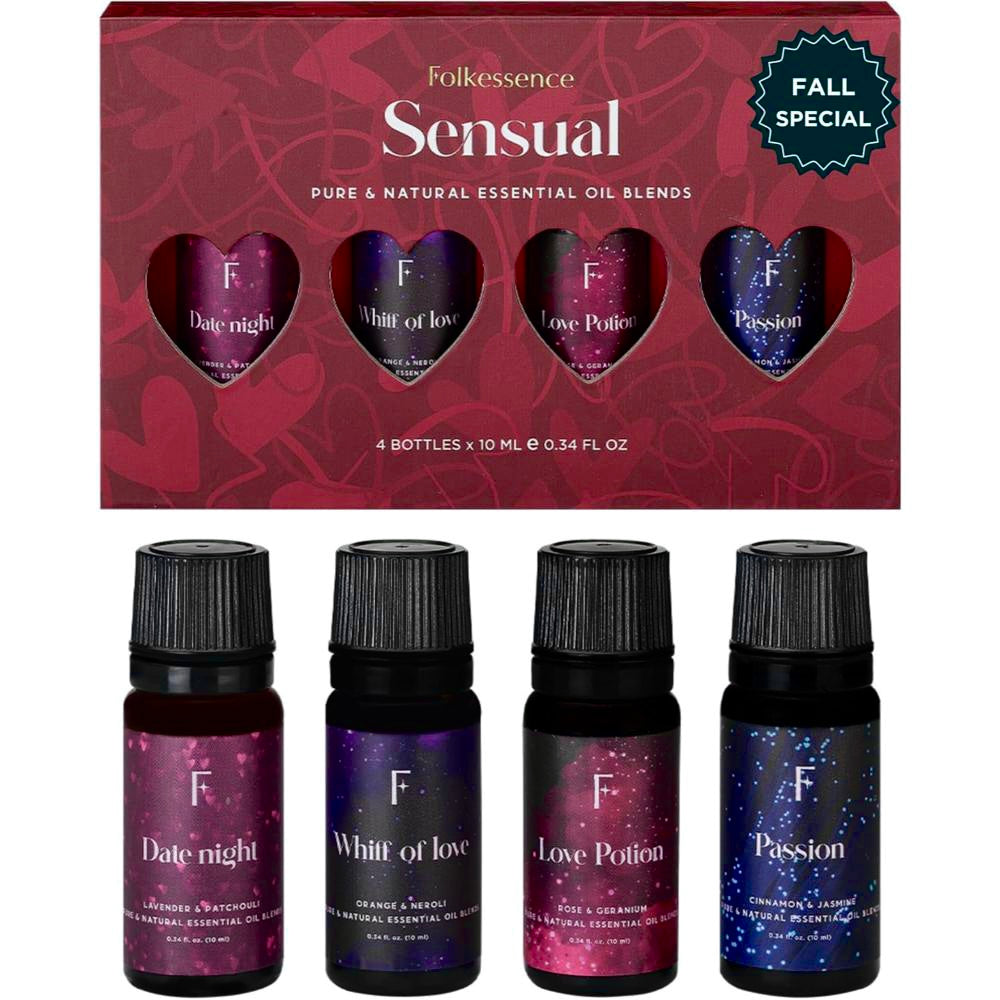 Sensual 10ml Pure Natural Essential Oil (Pack of 4)
