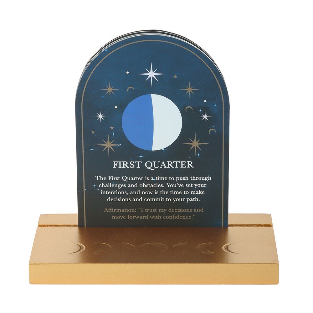 Moon phase 8 cards with wooden stand