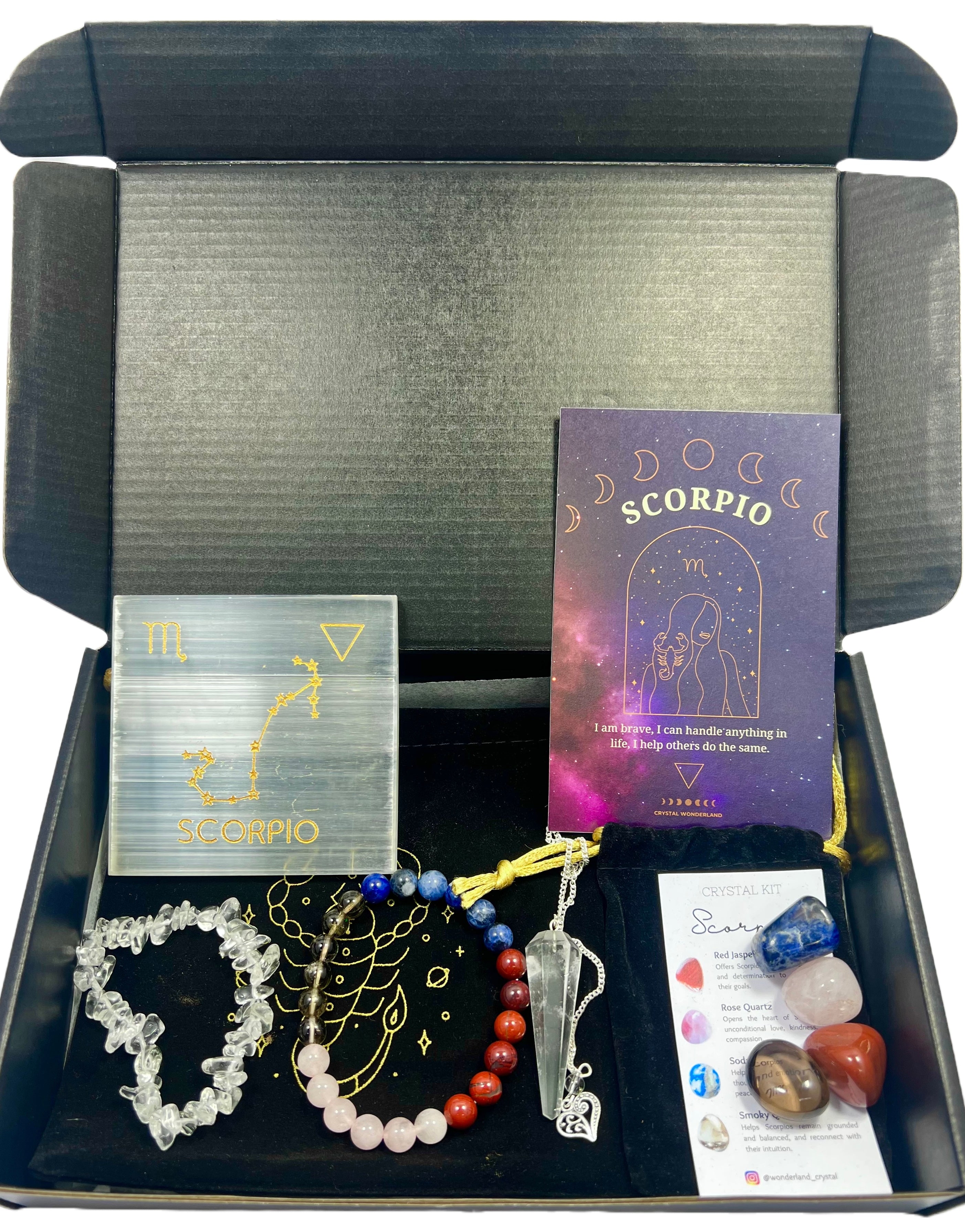 Crystal Wonderland Zodiac Crystal Set Scorpio