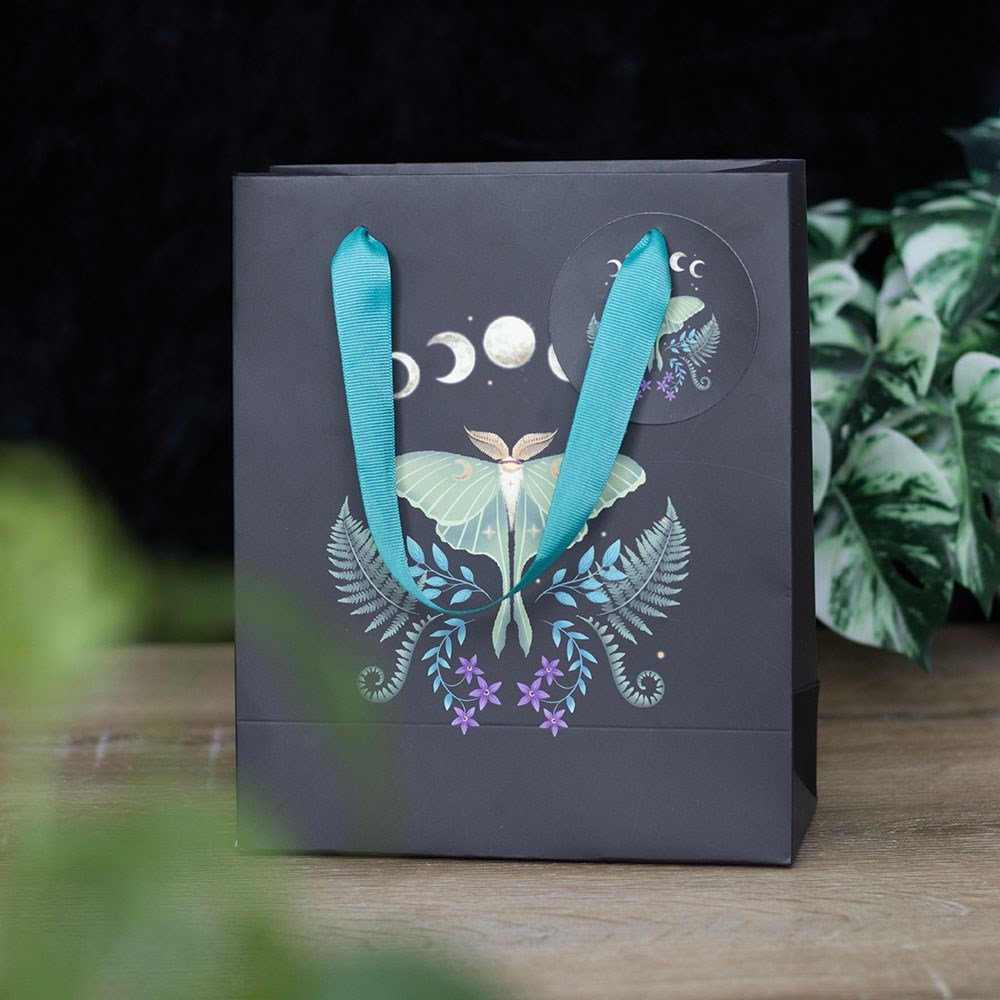 Luna Moth Gift Bag Green - 23cm