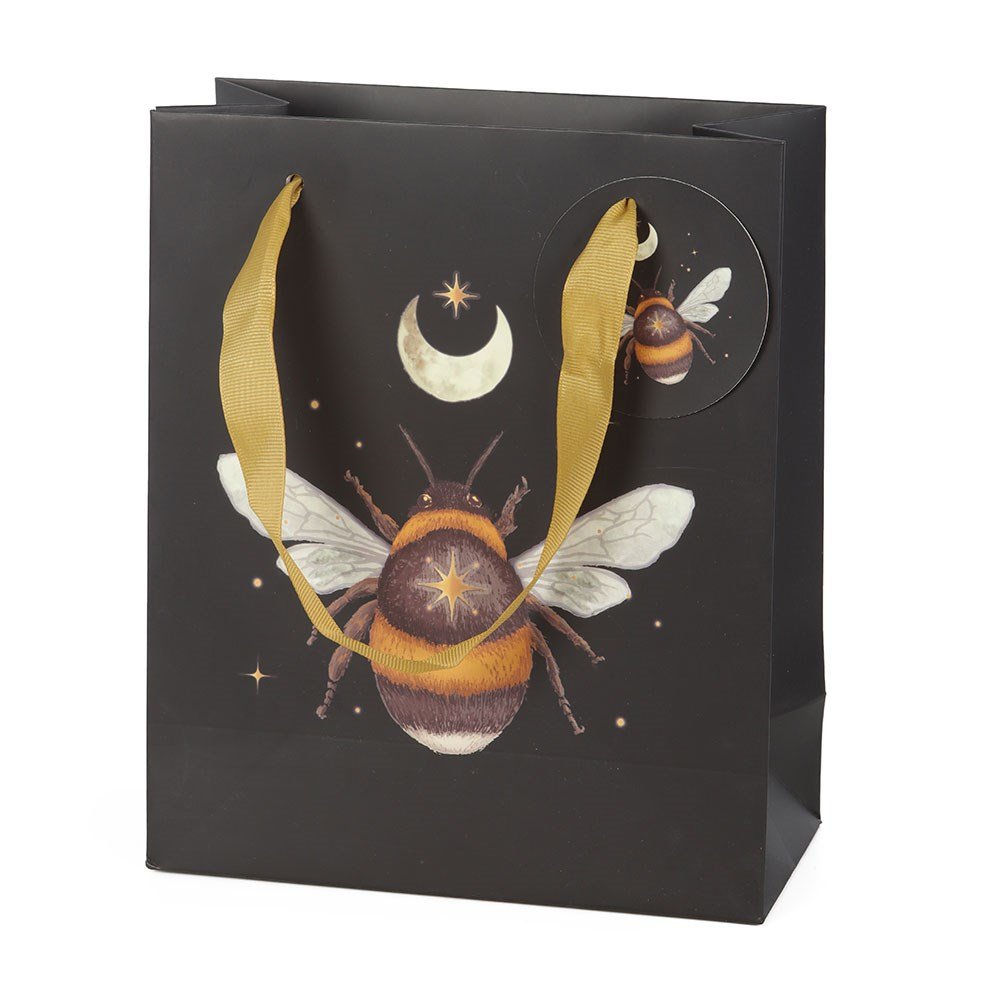 Forest Bee Gift Bag 23cm Gold