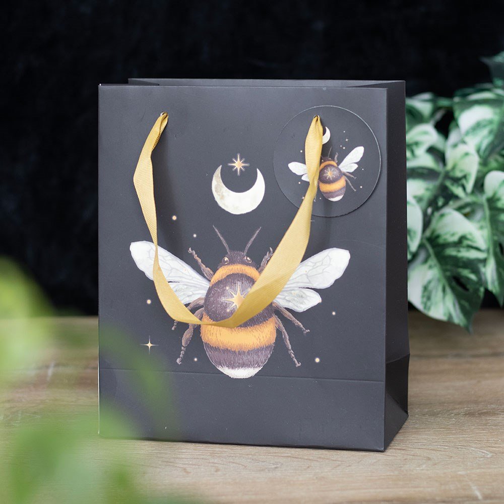 Forest Bee Gift Bag 23cm Gold