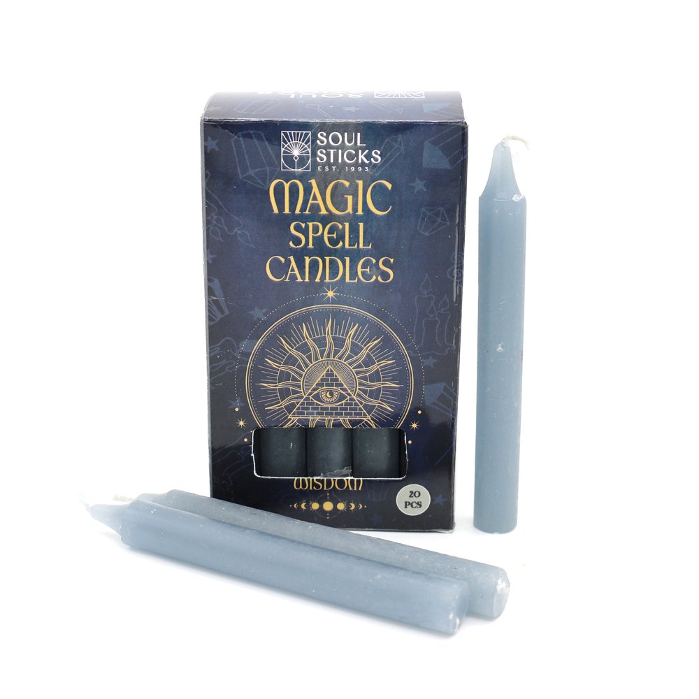 Candle Magic Spell WISDOM Candles Rituals - Grey