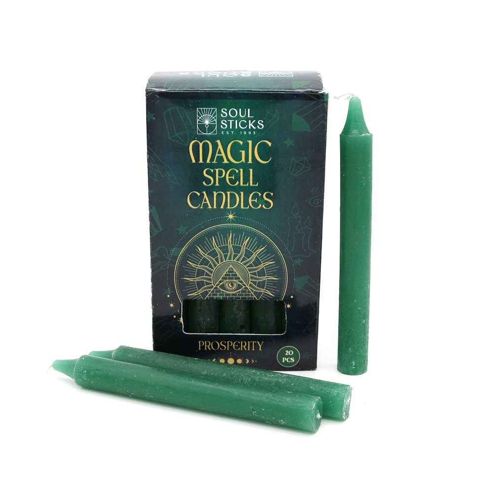 Candle Magic Spell PROSPERITY Candles Rituals - Green