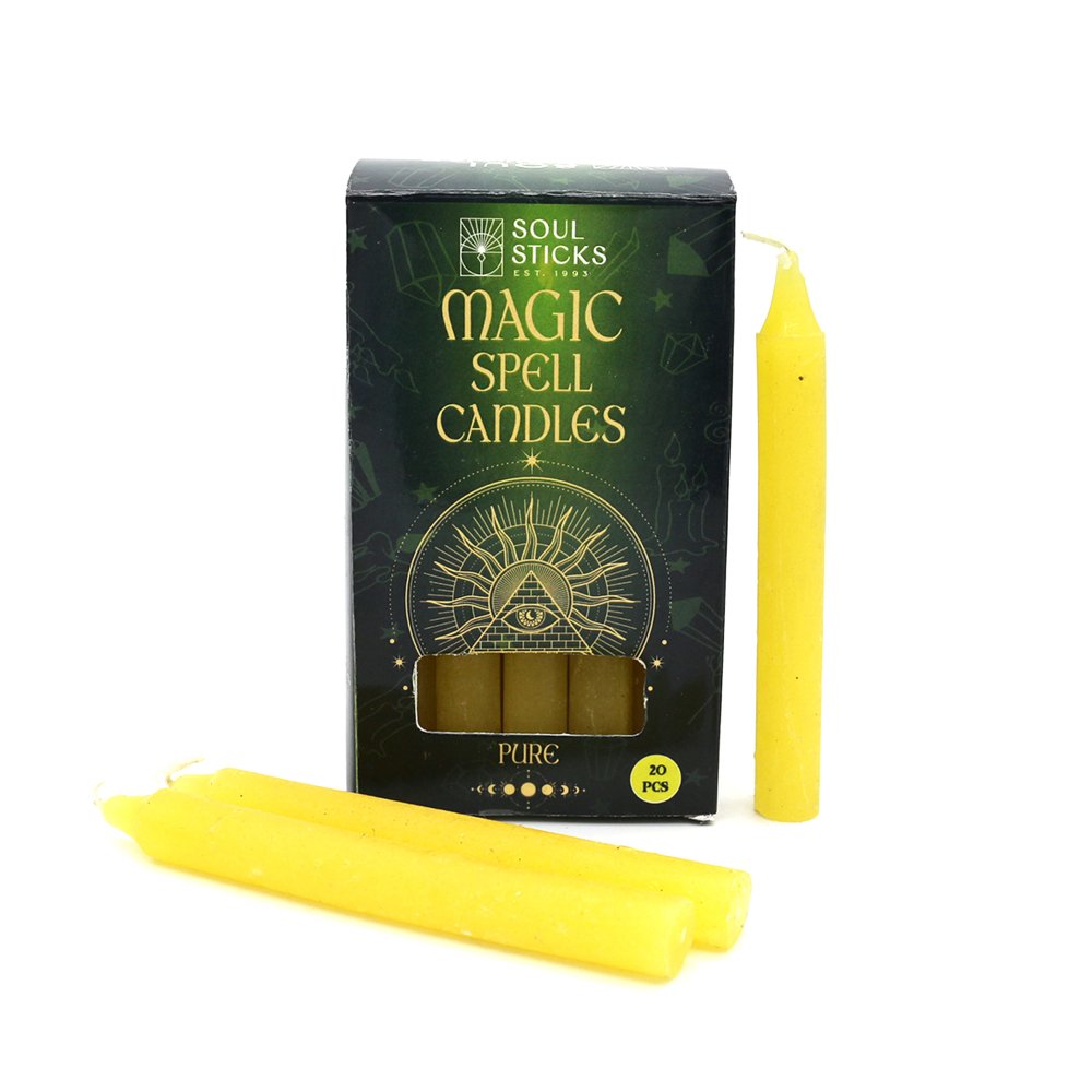 Candle Magic Spell PURE Candles Rituals - Yellow