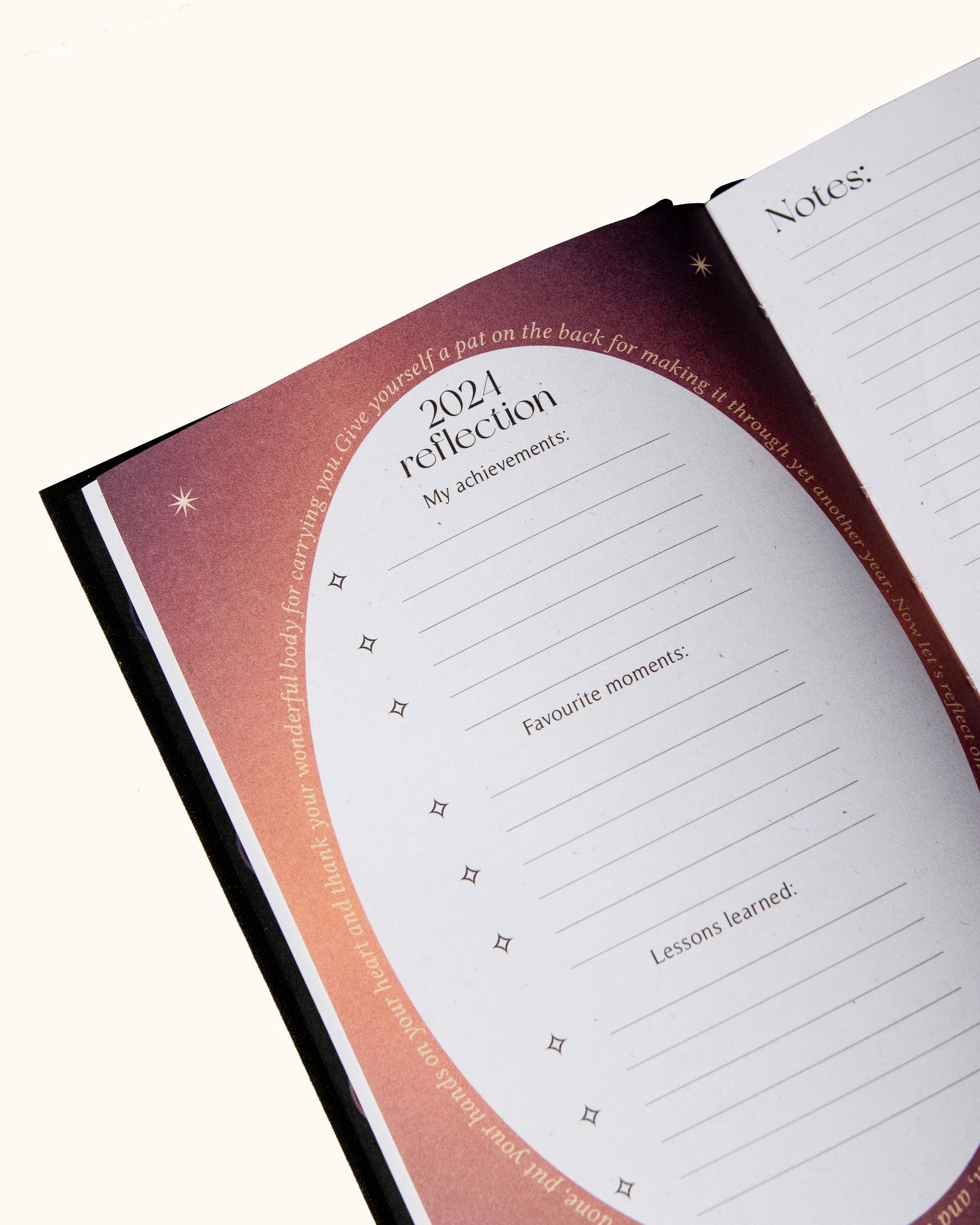 DREAMY MOONS 2025 DAILY PLANNER BLACK