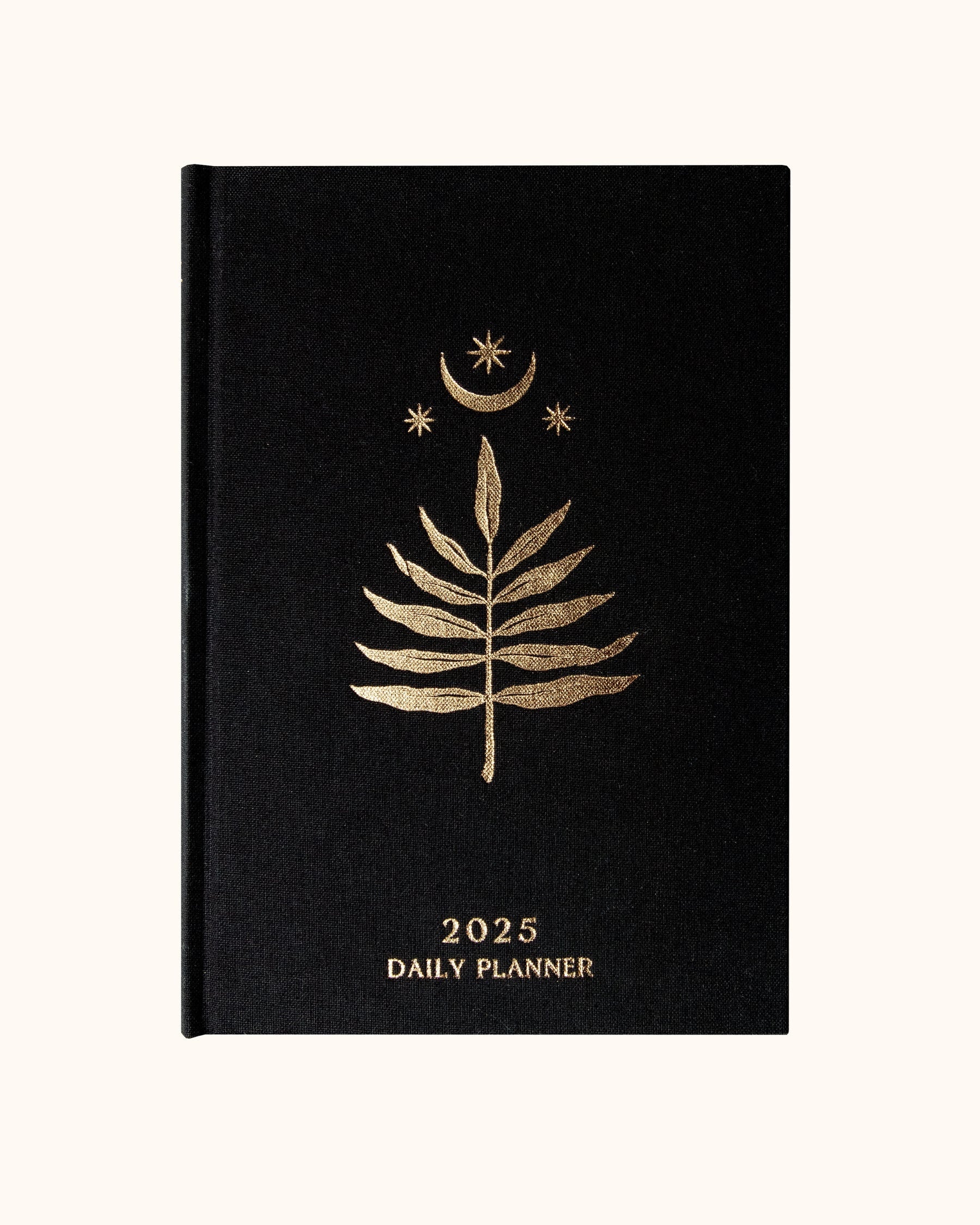 DREAMY MOONS 2025 DAILY PLANNER BLACK