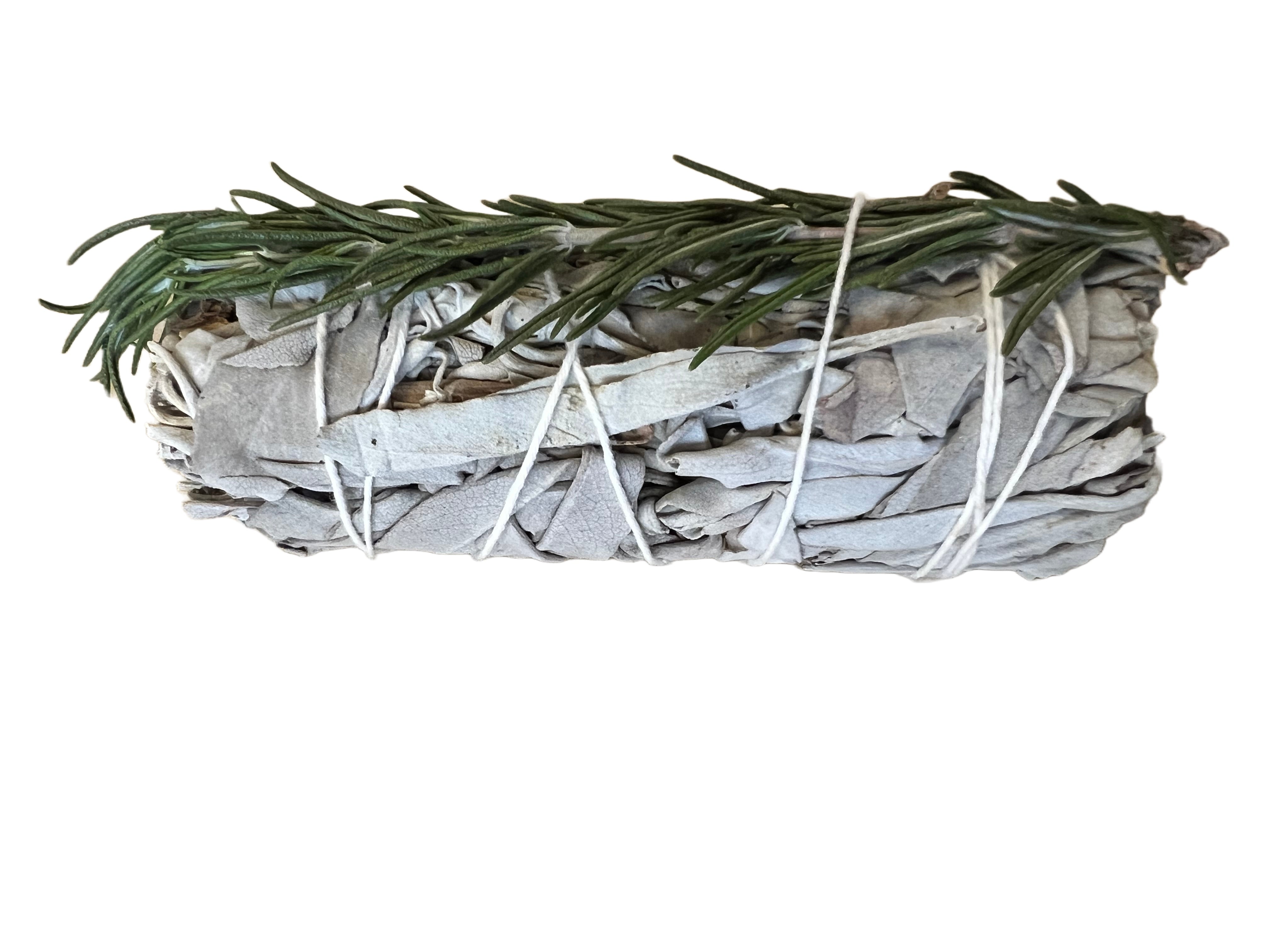 Smudge White Sage with Rosemary Clarity Prosperity and Abundance 2 Units