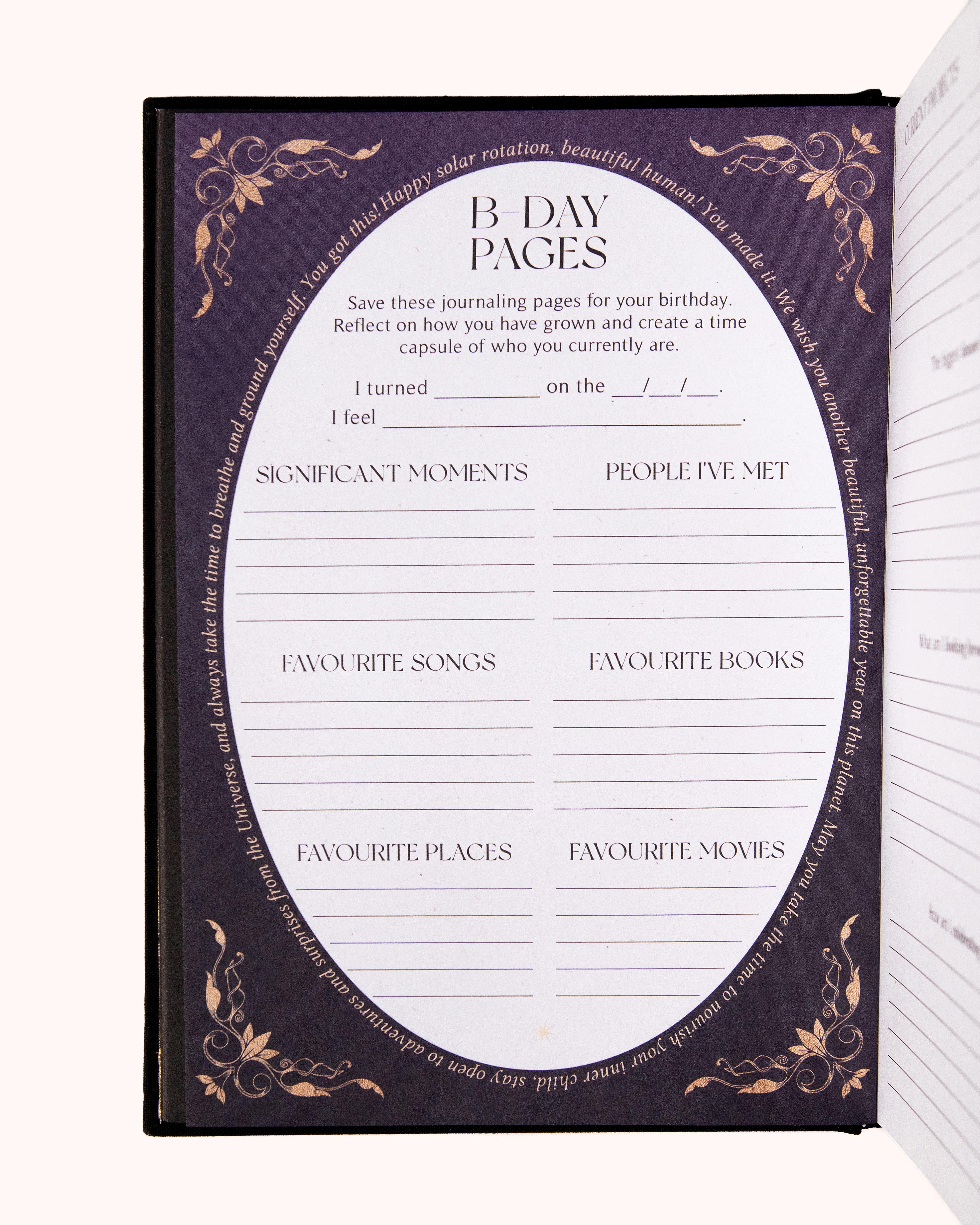 Dreamy Moons 2026 Year of Growth Planner Book VINTAGE ROSE
