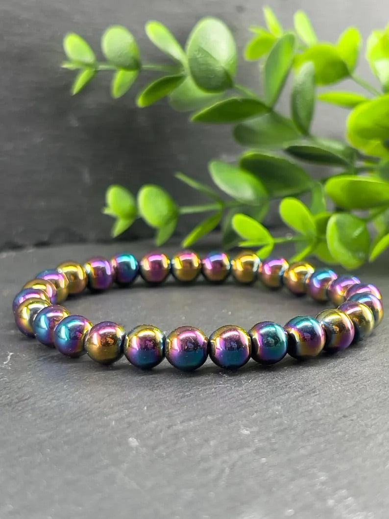 Hematite Rainbowl Bracelet 5-6mm