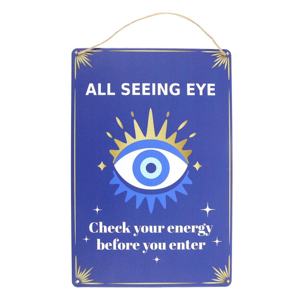 All Seeing Eye Metal Sign