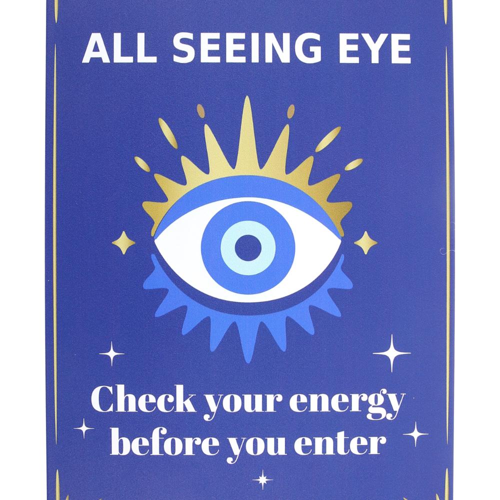 All Seeing Eye Metal Sign