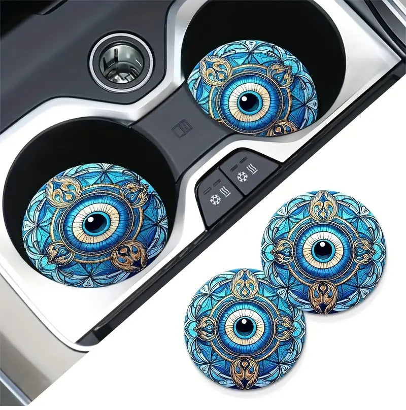 Evil Eye Car Cup Holder Coaster