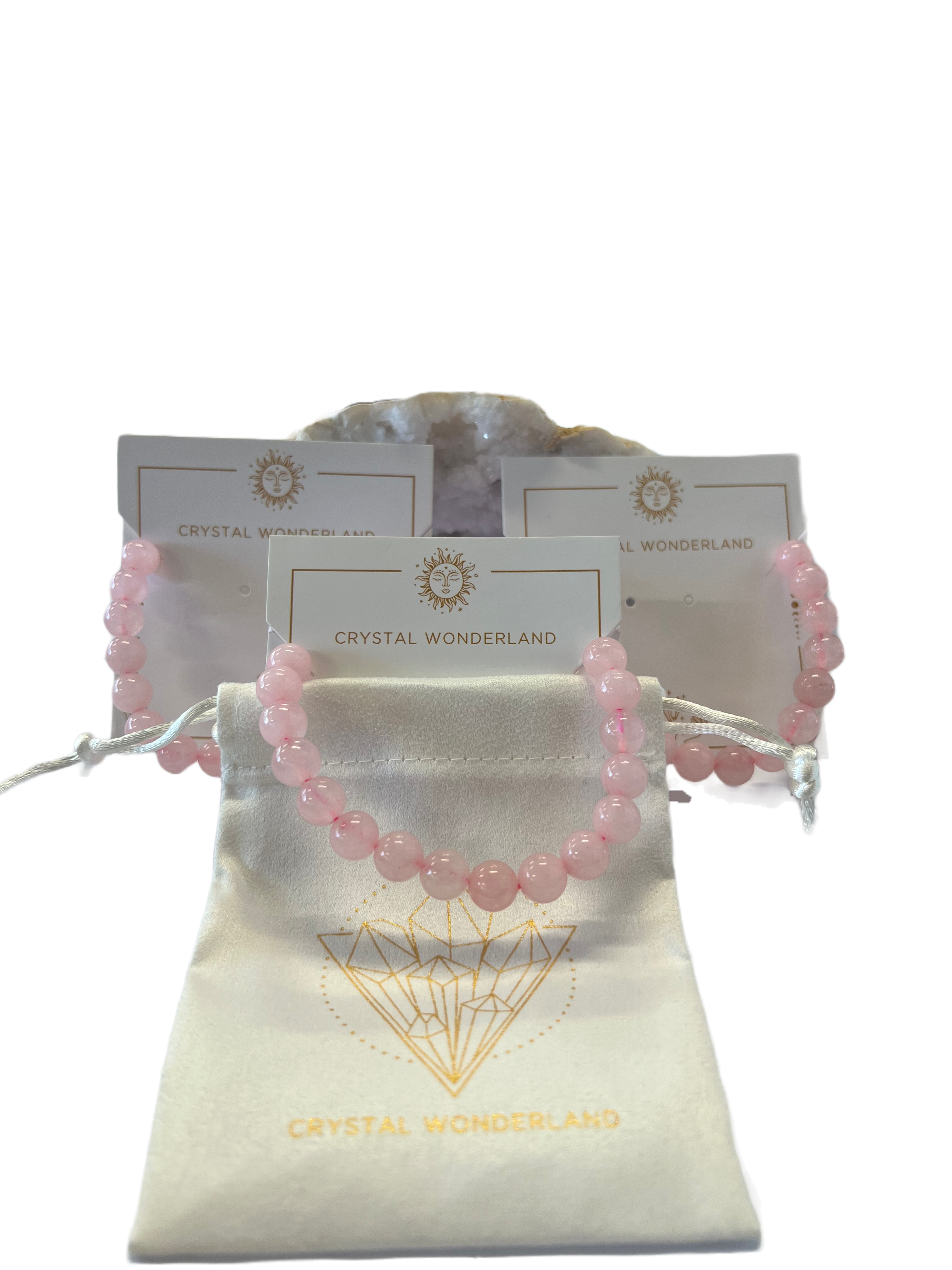 Rose Quartz Crystal Beads Bracelet 8mm