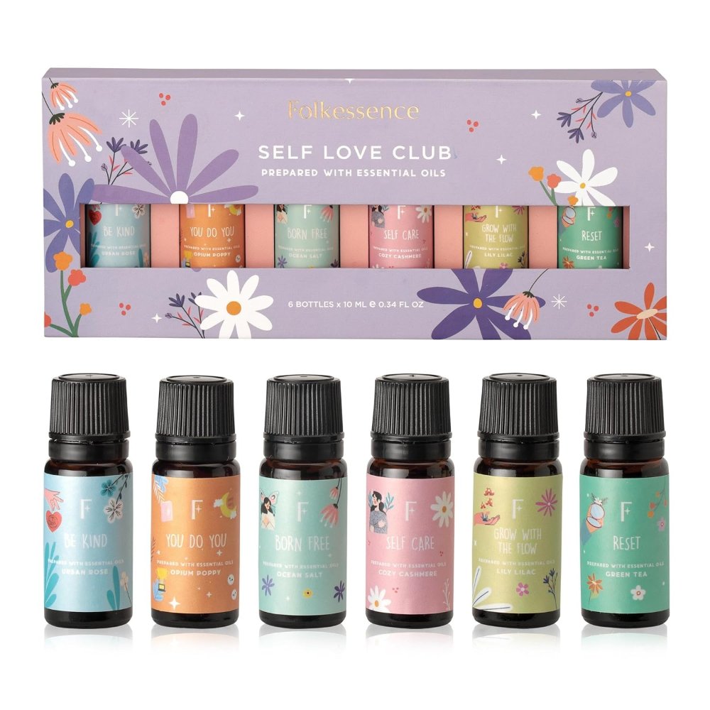 Set of 6 Self Love Club Essential Oil Blend Folkessence