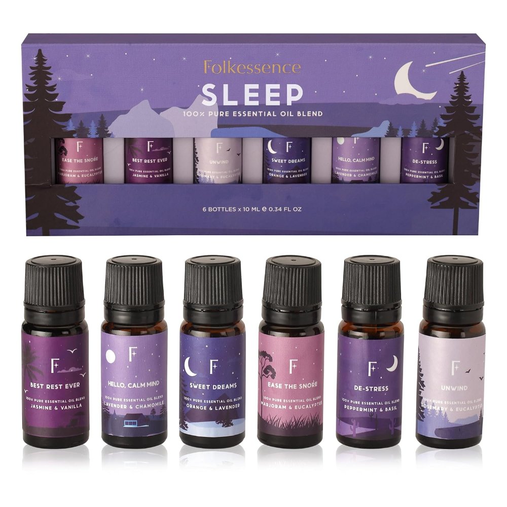Set of 6 Sleep Essential Oil Blend Folkessence
