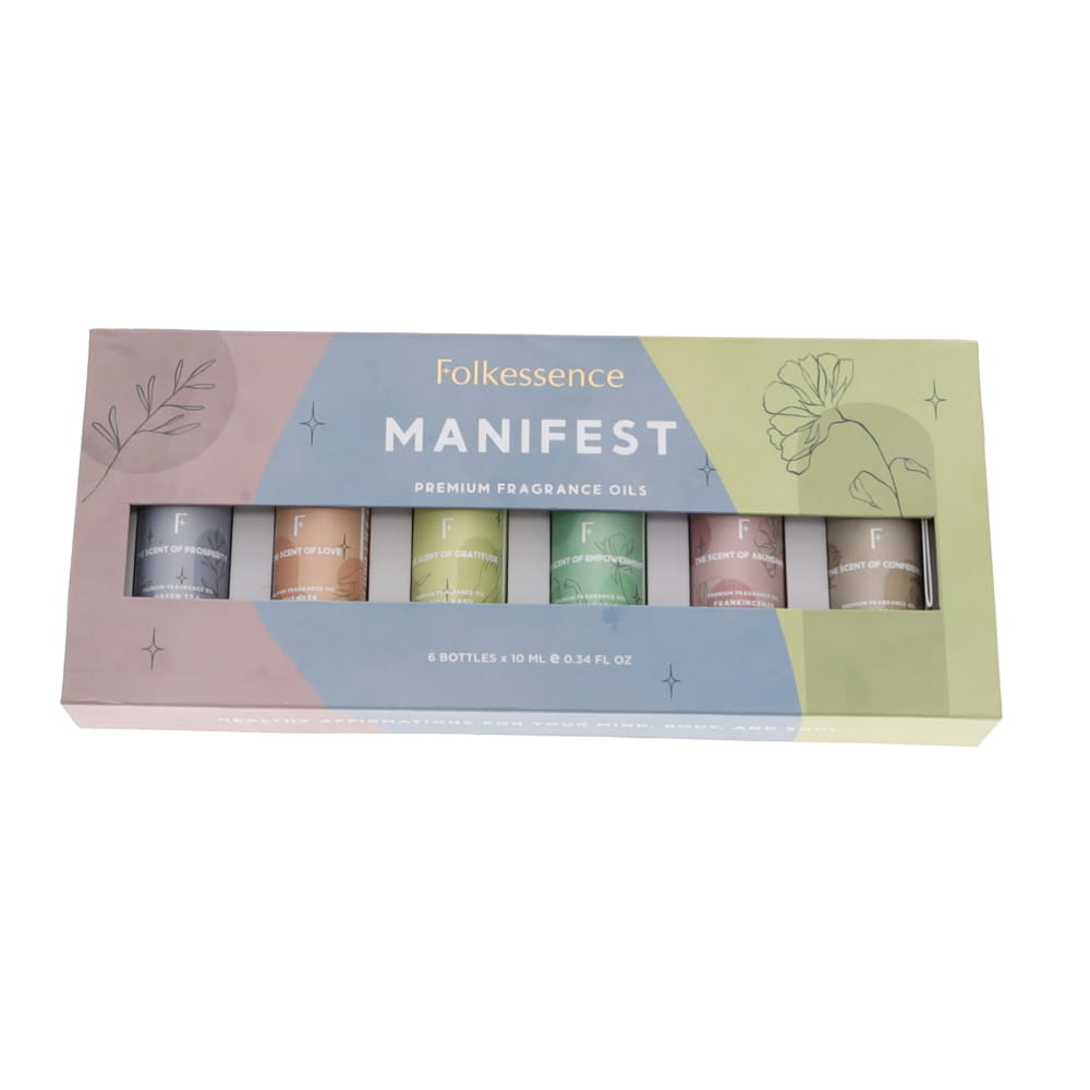 Set of 6 Folkessence Manifest Essential Oils