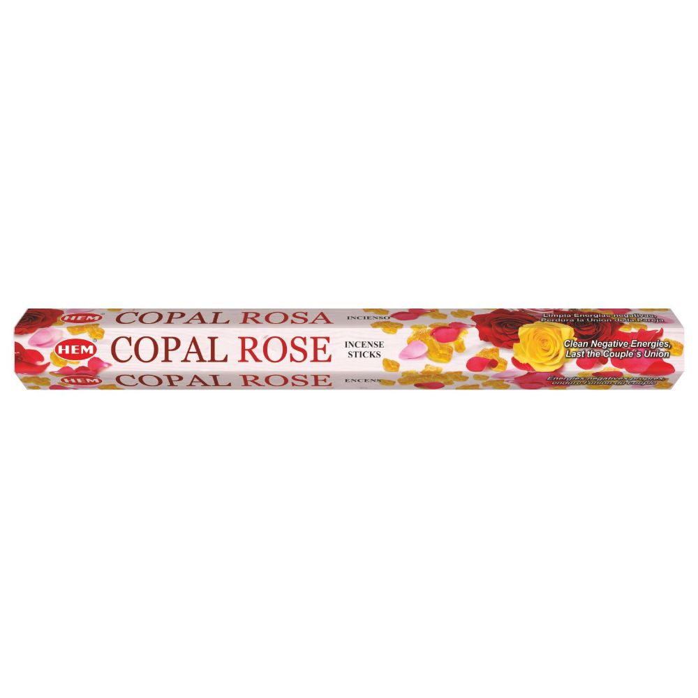 HEM Hexagon Copal Rose Incense Sticks