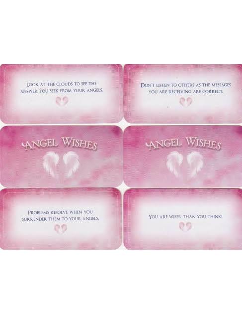 Angel Wishes Affirmation Card Inspirational Guidance From Your Angels