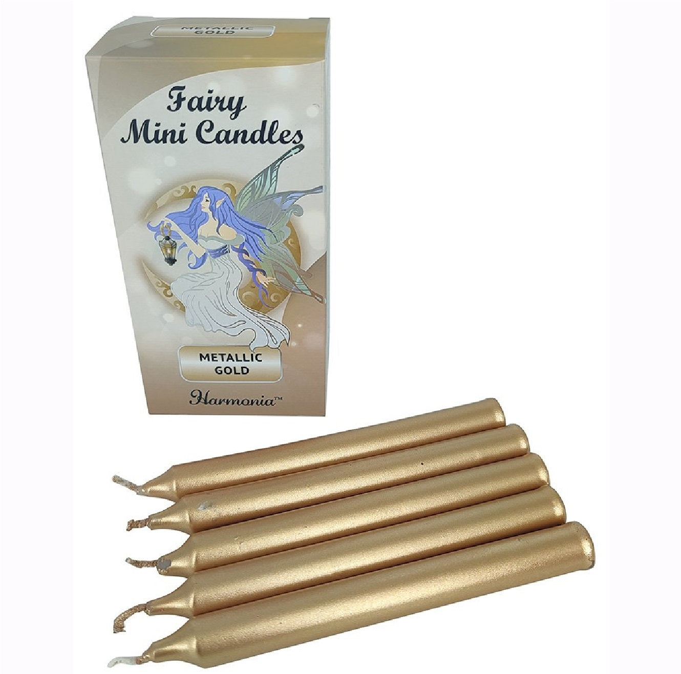 Fairy Mini Candles Metallic Gold