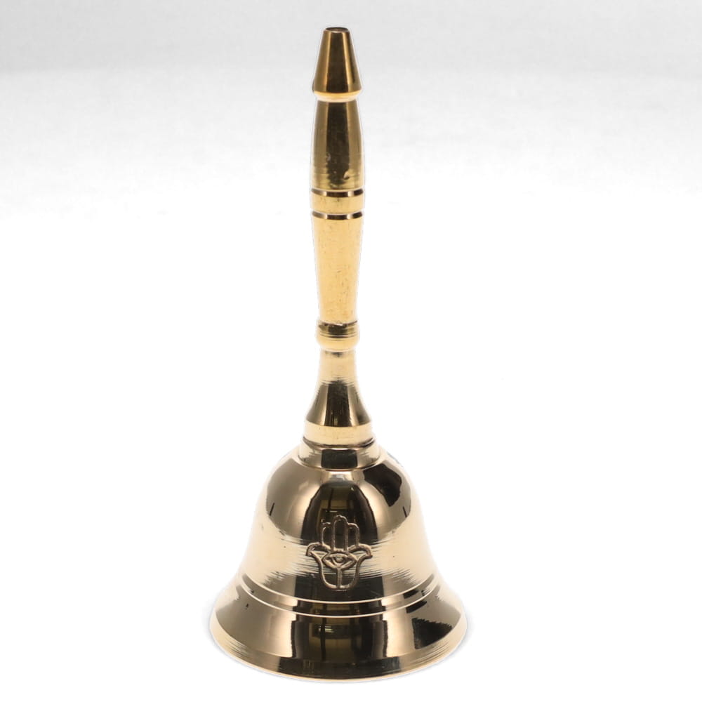 Hamsa Gold Altar Bell – 10cm