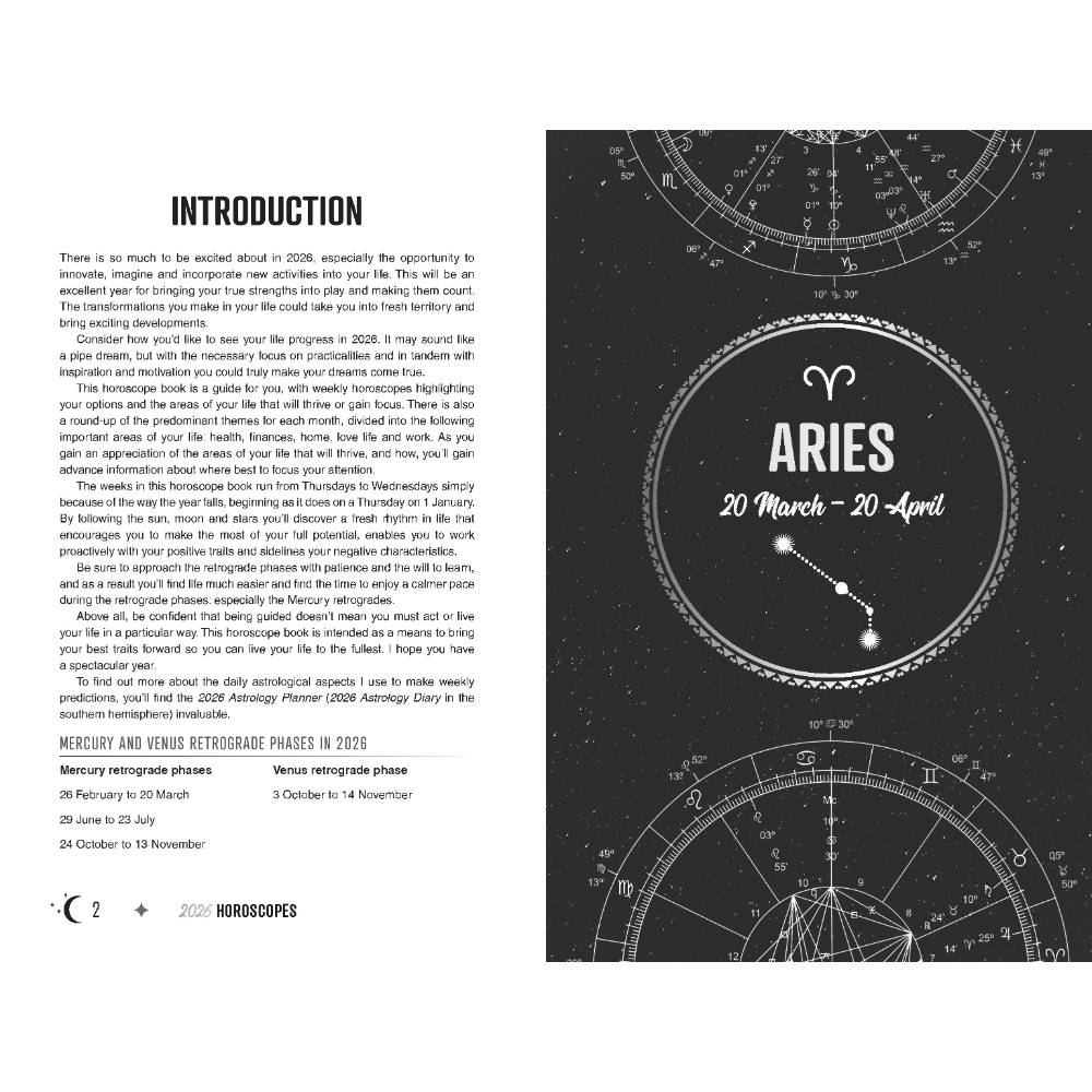 2026 Horoscopes Annual Calendar Book