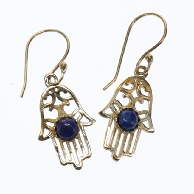 Brass Hamsa Hand Pair Earrings