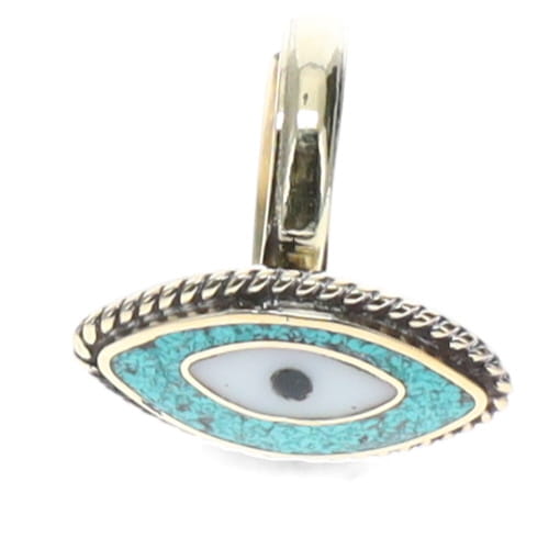 Brass Evil Eye Adjustable Turquoise