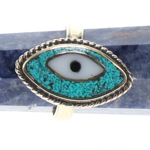 Brass Evil Eye Adjustable Turquoise