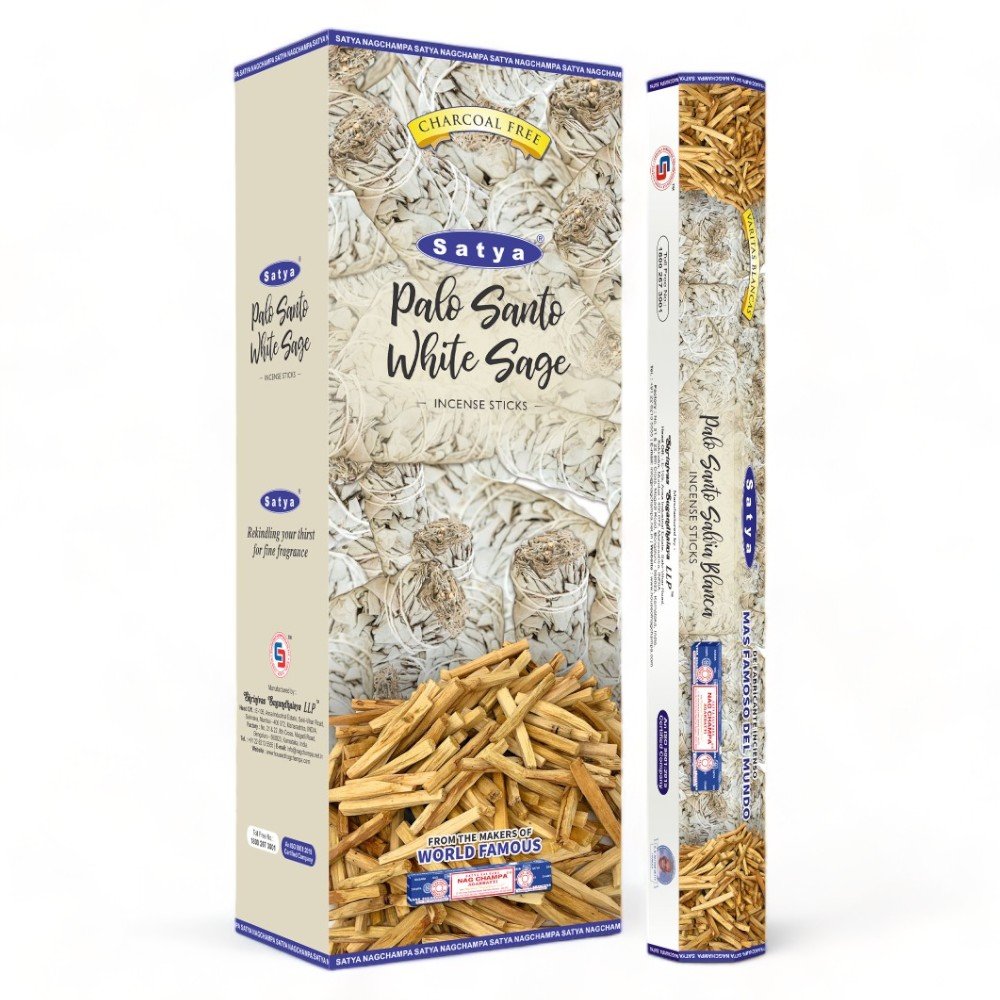 Satya Hexa Palo Santo Whitesage Incense Sticks