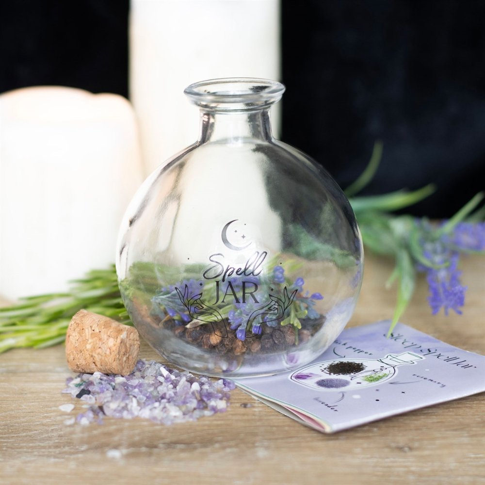 Glass Spell Jar 10cm with Recipe Booklet