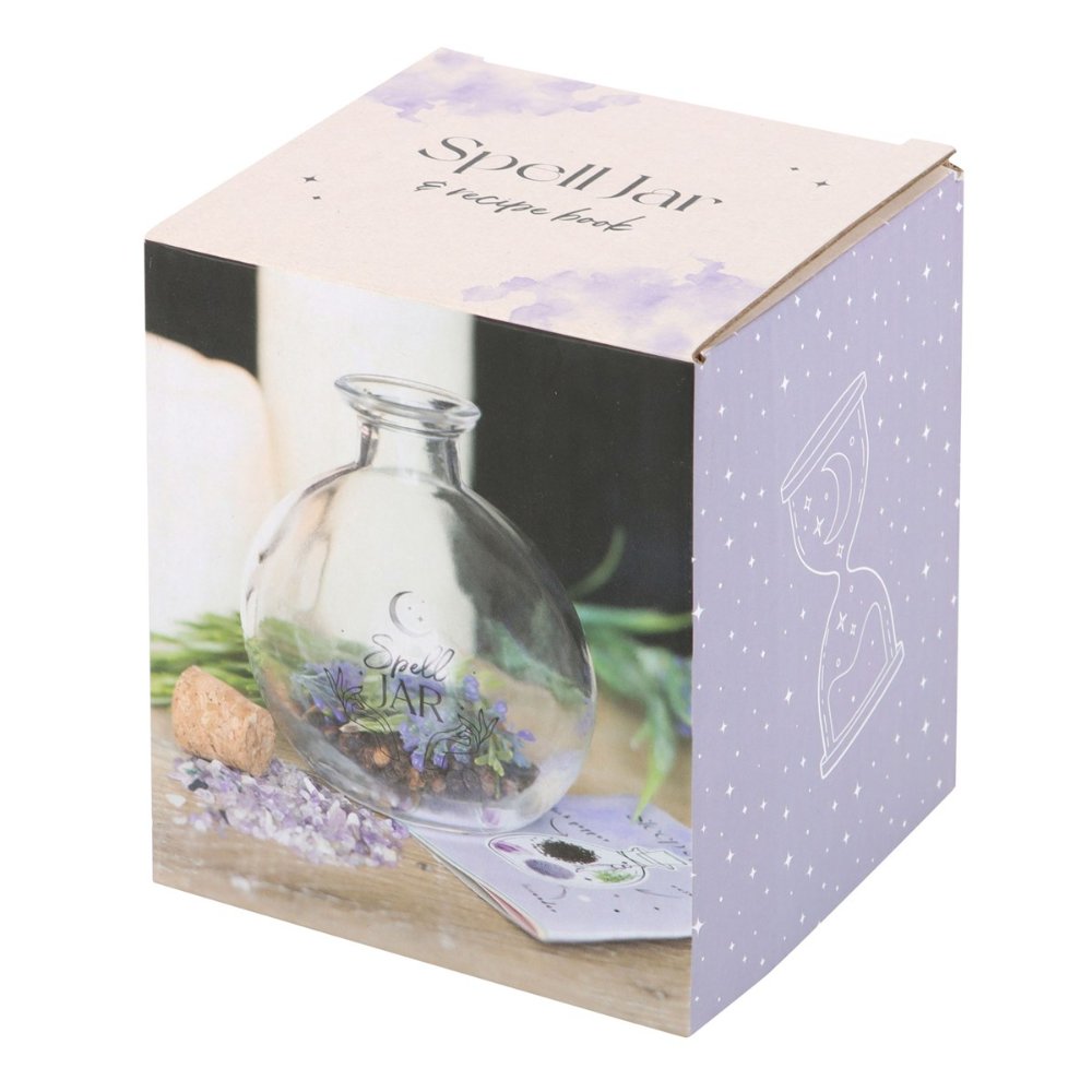 Glass Spell Jar 10cm with Recipe Booklet