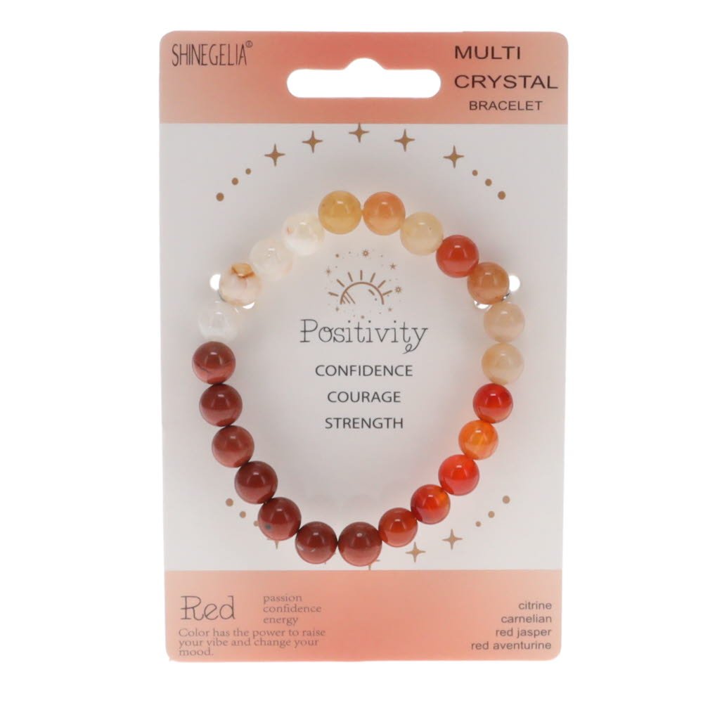 Carnelian Citrine Red Aventurine Stone Bracelet - Positivity