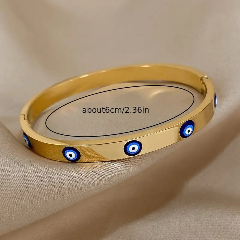 Stylish Gold Alloy Evil Eye Bracelet