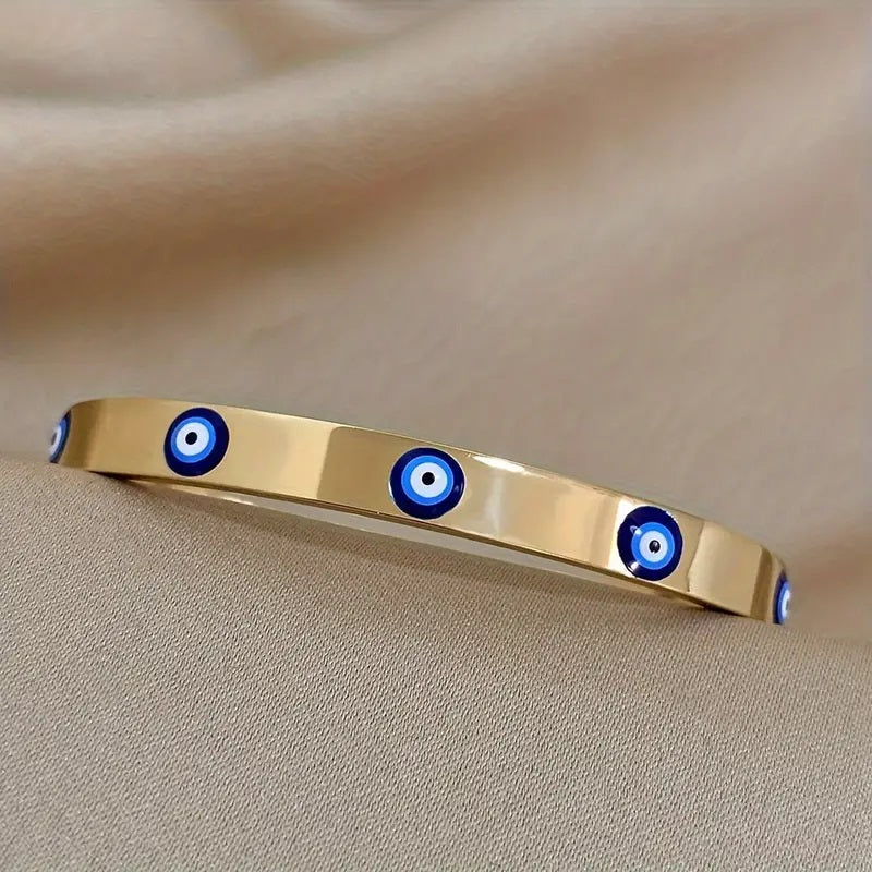 Stylish Gold Alloy Evil Eye Bracelet