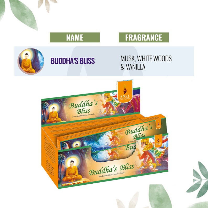 Buddha's Bliss Incense Soul Stick Natural