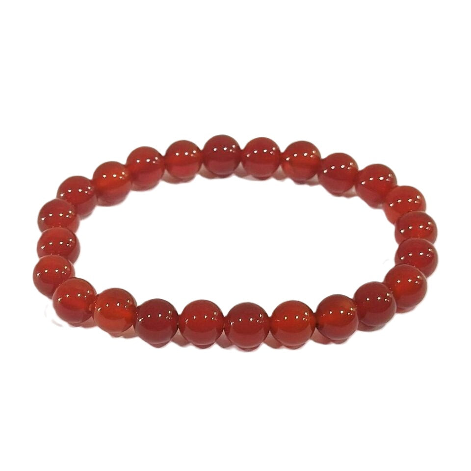 Gemstone Power Bead Bracelet Carnelian