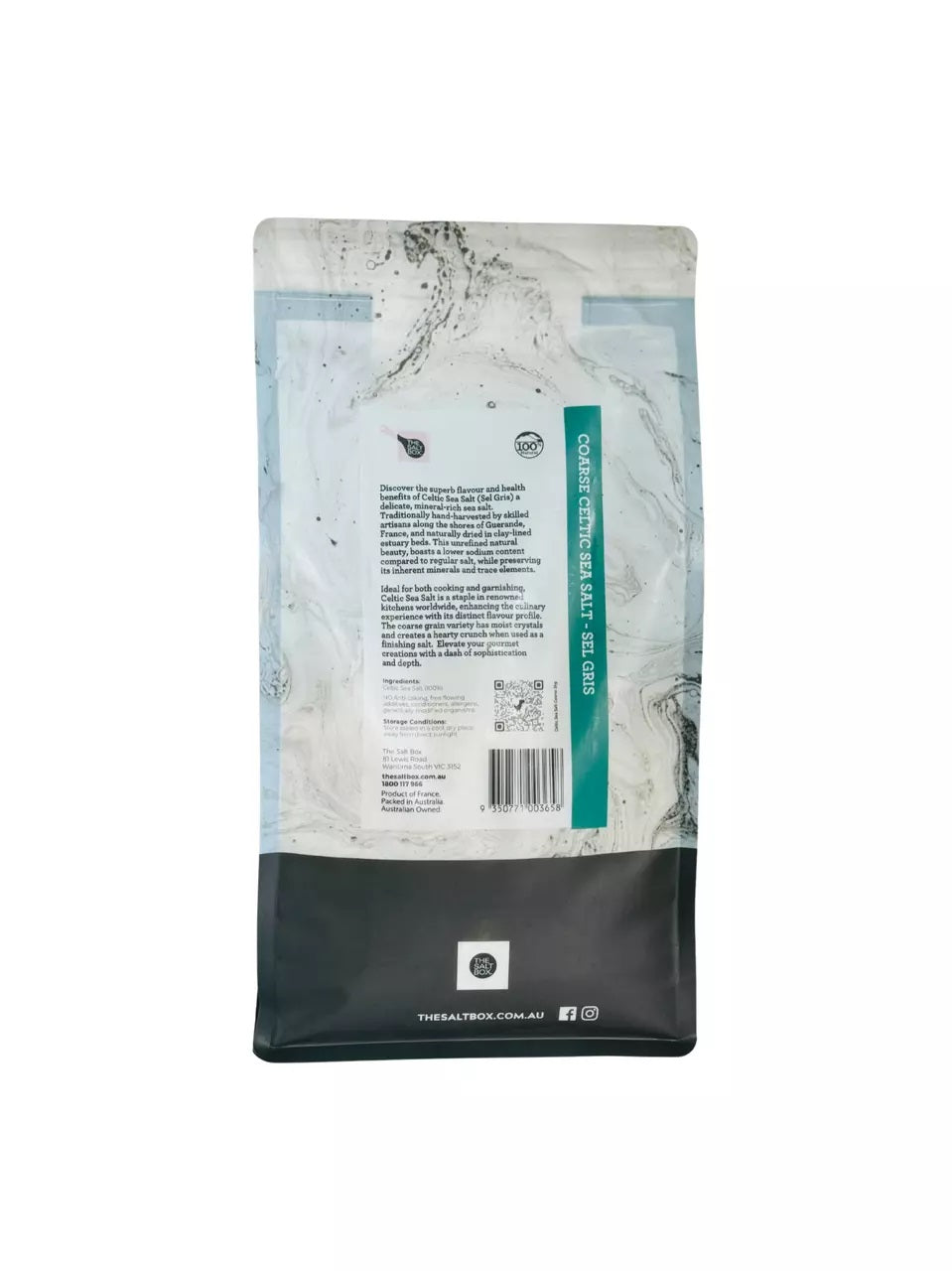 Celtic Sea Salt (Sel Gris) Fine 1kg - The Salt Box