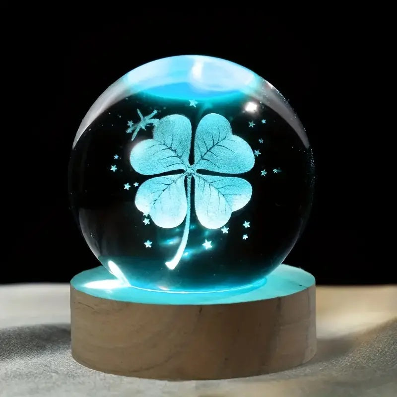 Clover Crystal Ball 3D Night Lamp
