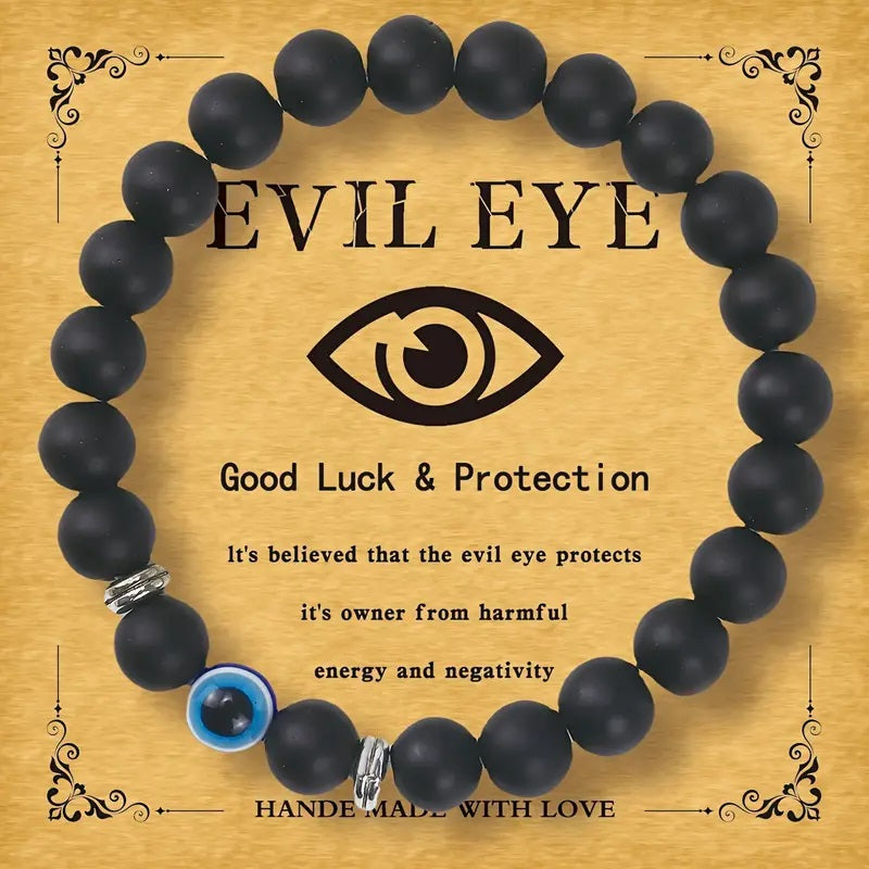 Handcrafted Beads Bracelet with Evil Eye