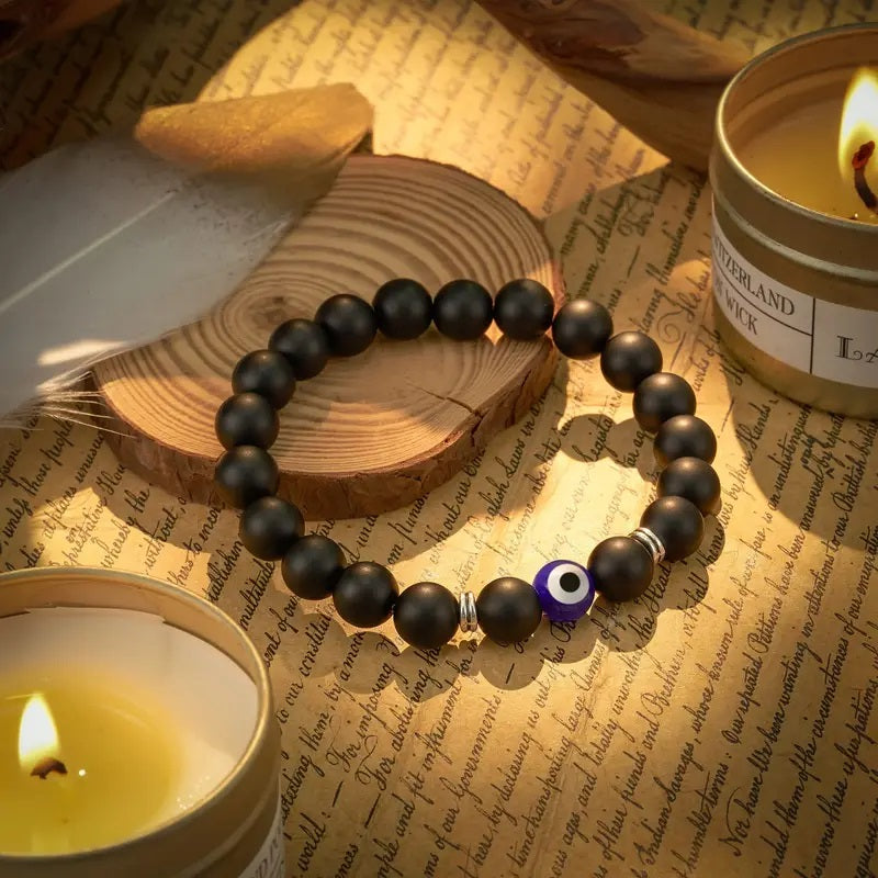 Handcrafted Beads Bracelet with Evil Eye