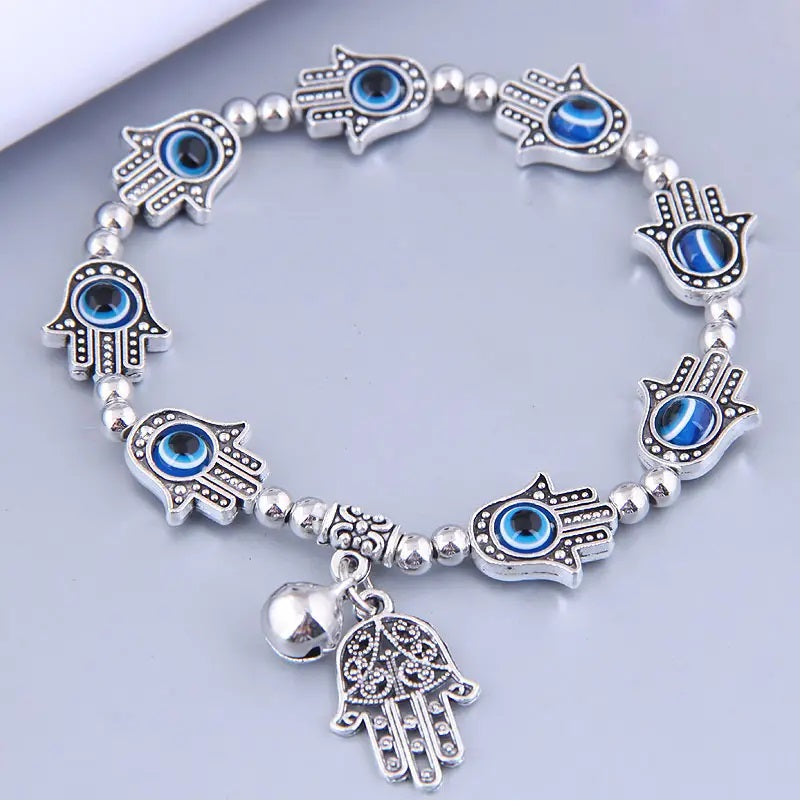 Evil Eye Bracelet Hamsa Hand Greek Turkish Mati Bangle