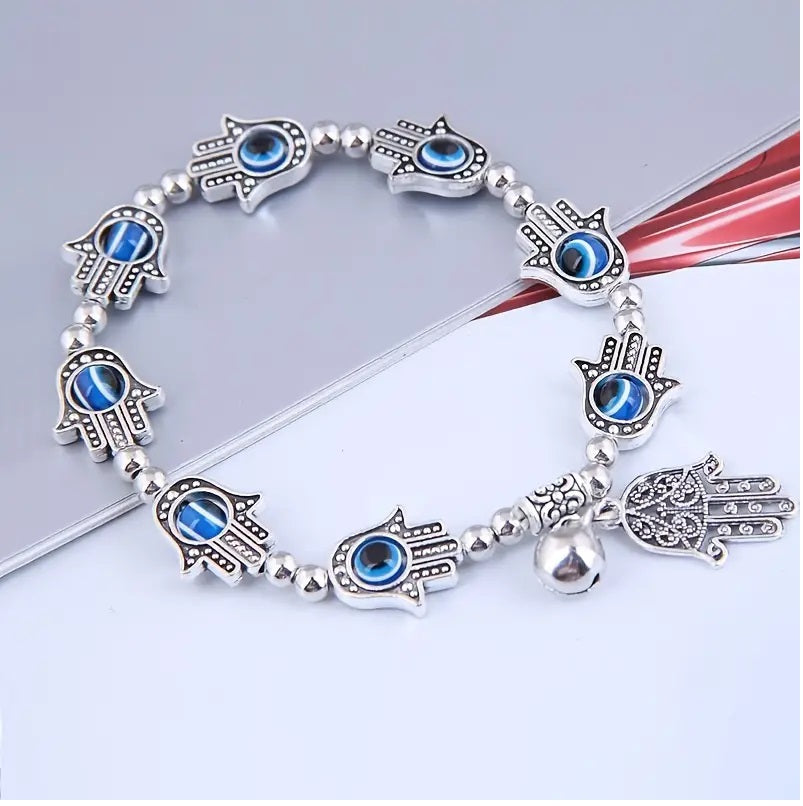 Evil Eye Bracelet Hamsa Hand Greek Turkish Mati Bangle