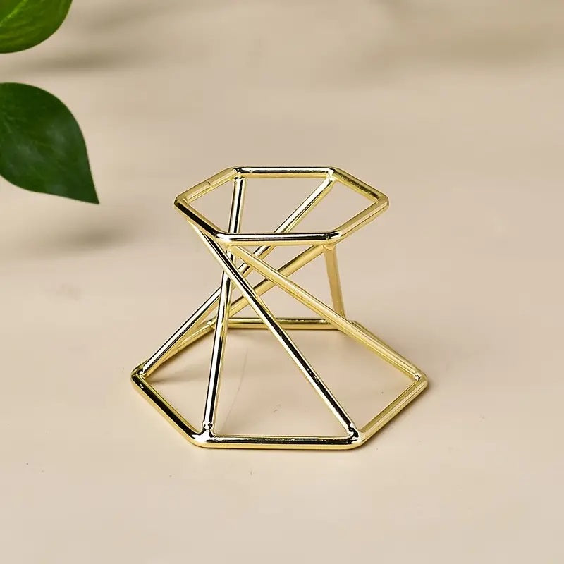 Crystal Ball Stand Holder - Golden