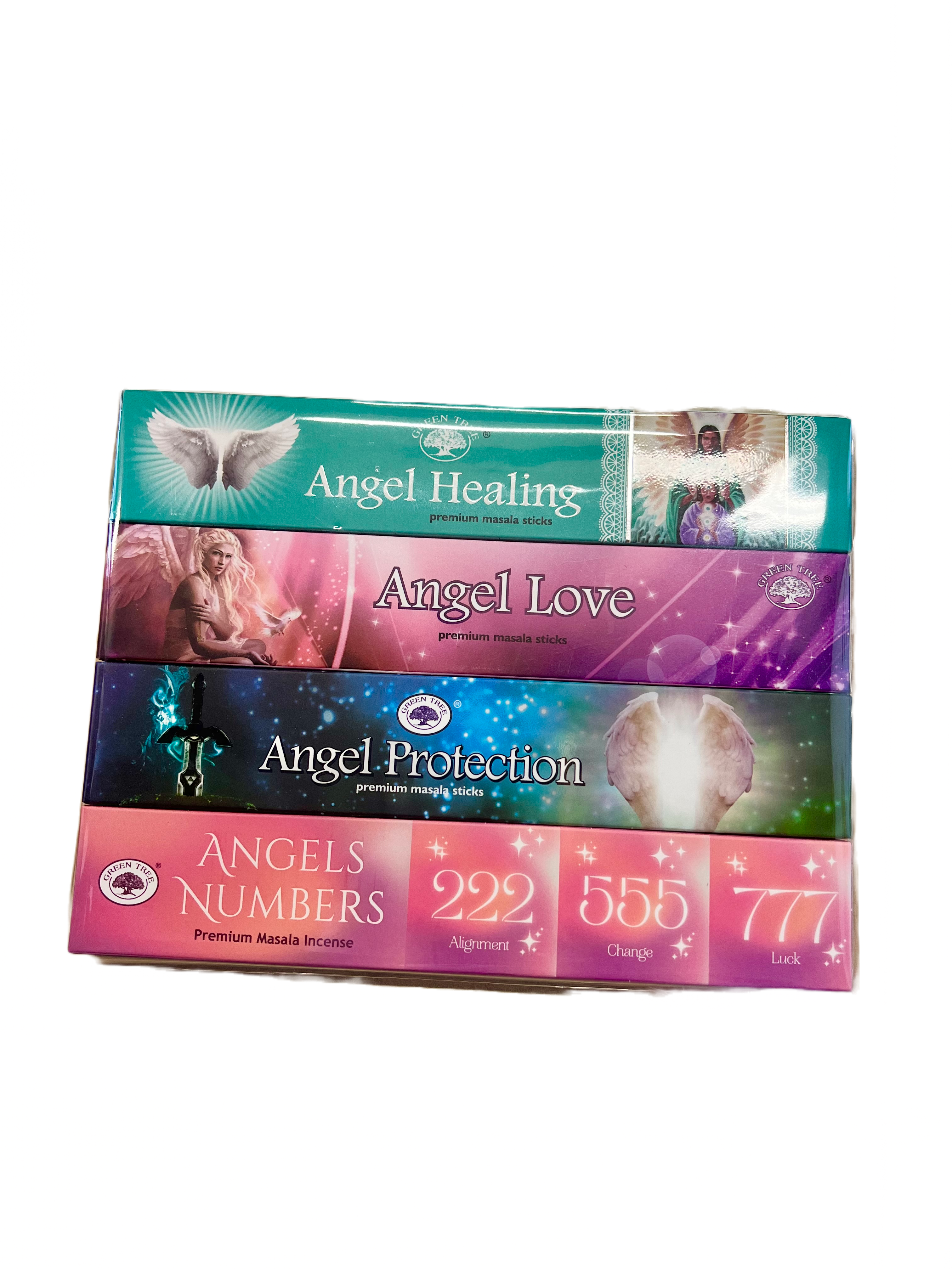 Angel Number Protection Love Healing Incense Sticks Green Tree Set