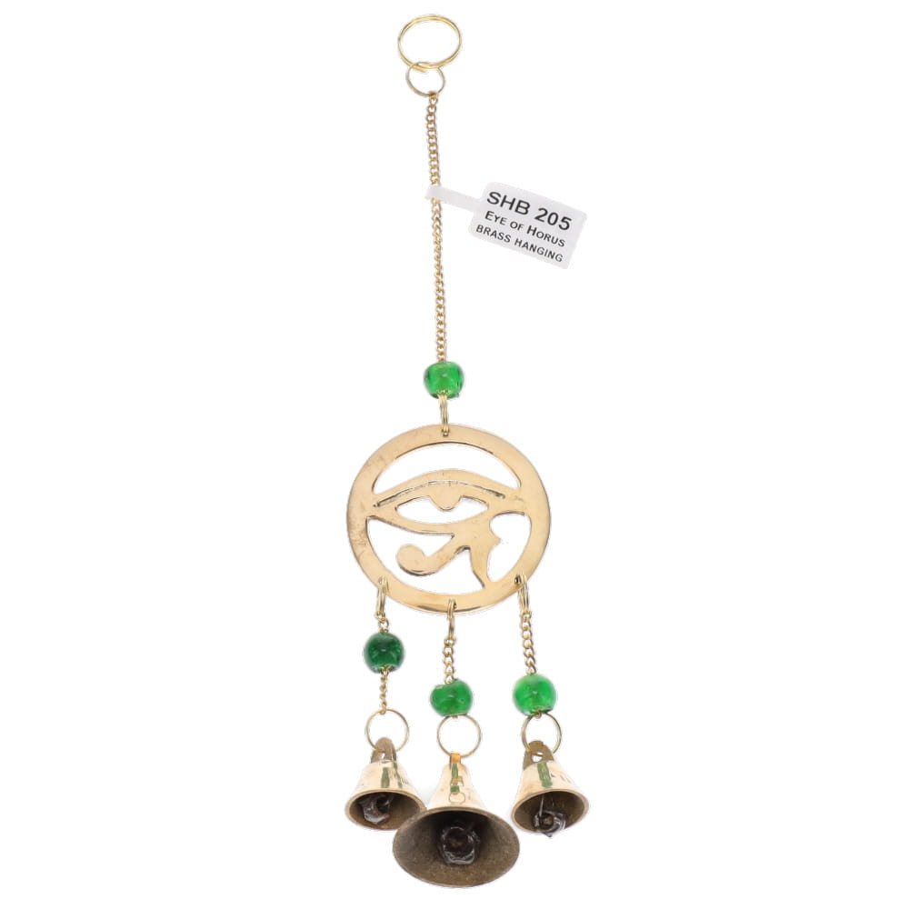 Eye of Horus Brass Bell Chime 25cm